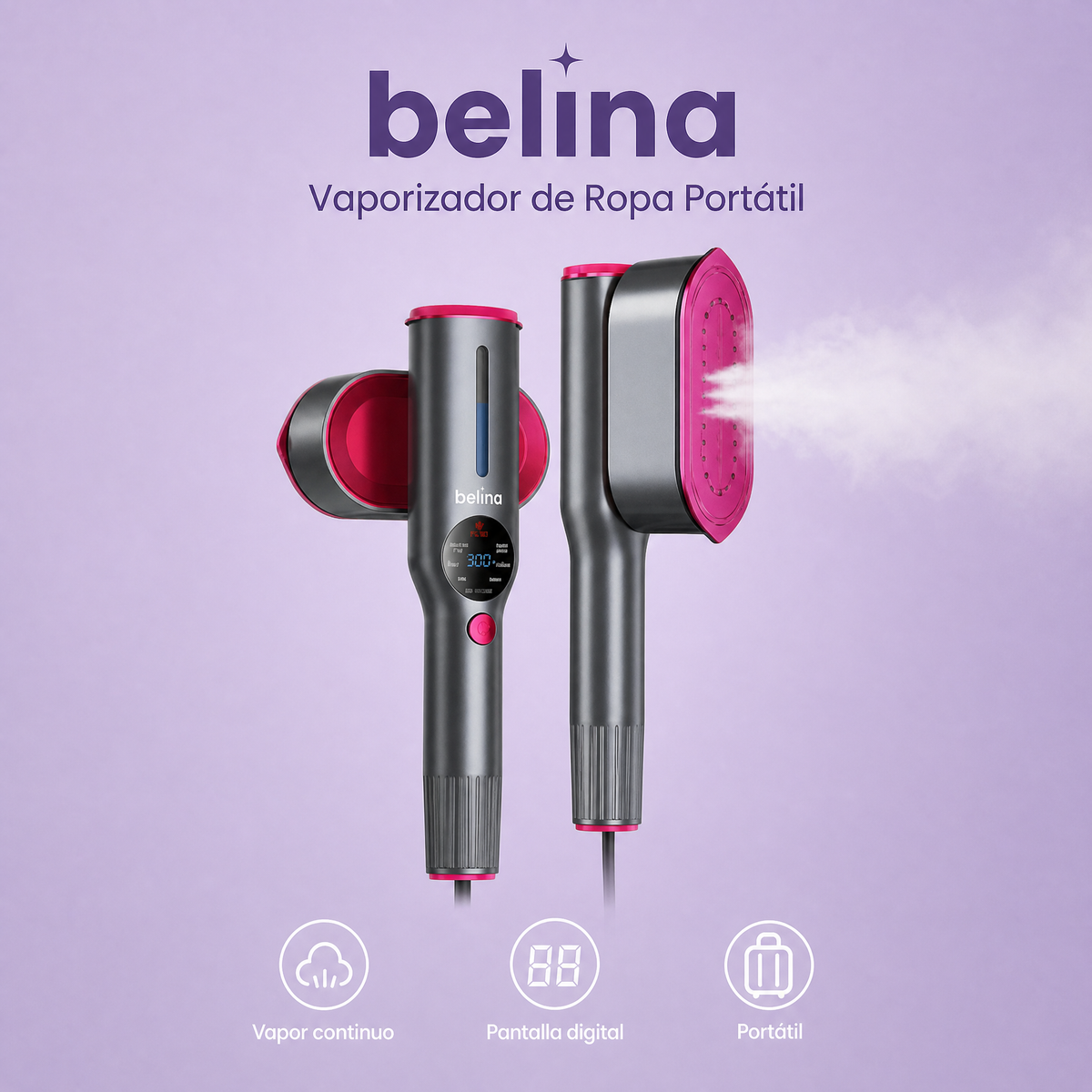 Belina™ Vaporizador de Ropa Portátil