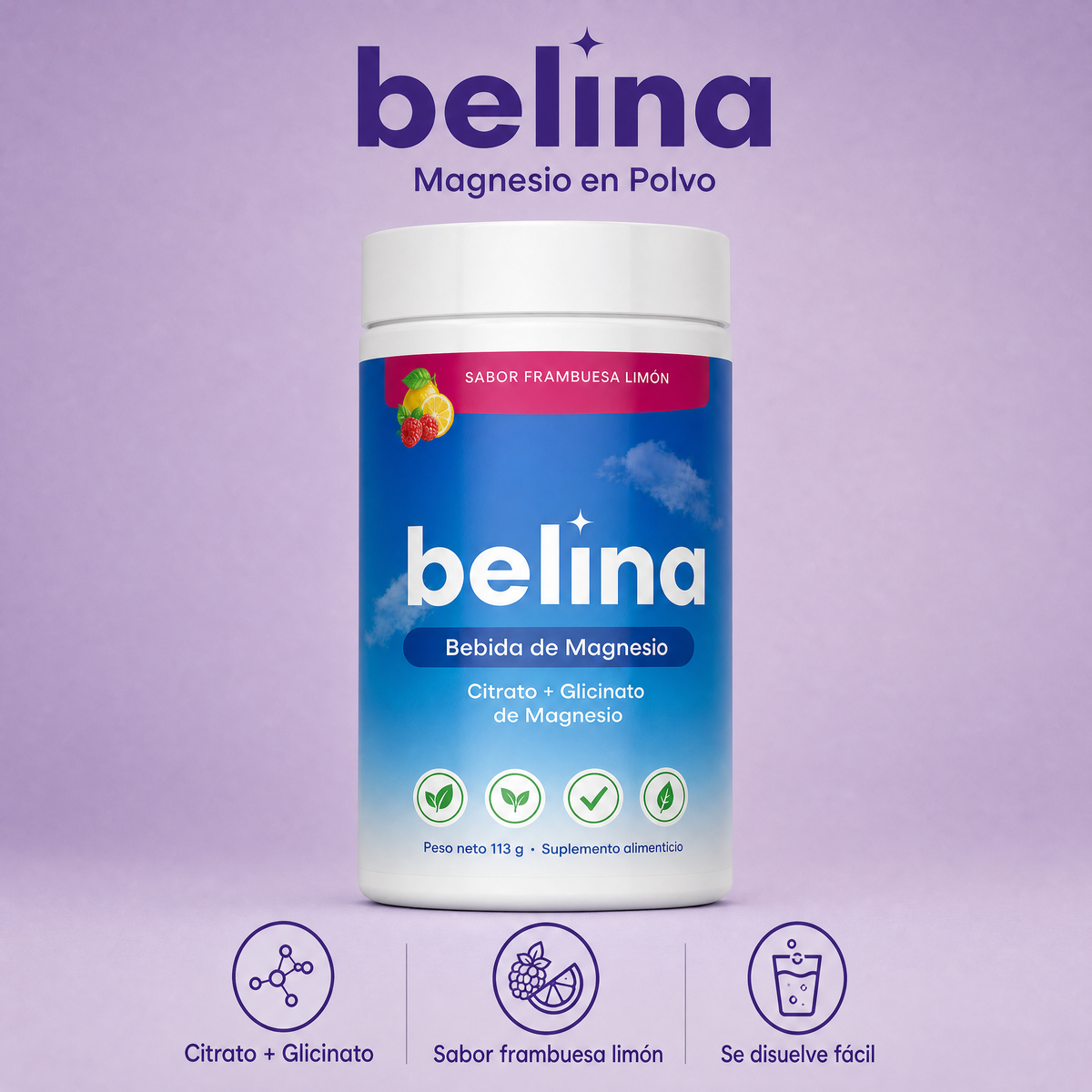 Belina™ Bebida de Magnesio en Polvo