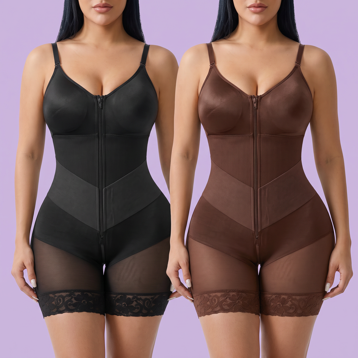 Faja Body Moldeadora en negro y café